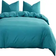Teal Microfiber Doona Cover Bedding Set