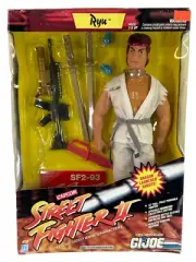 1993 Capcom GI Joe Street Fighter II Ryu 12" Action Figure Hasbro SF2-93 MIB