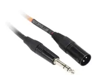 Rockville RCXMB3O 3' Male REAN XLR to 1/4'' TRS Cable Orange 100% Copper