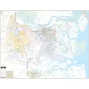 Savannah & Chatham County, GA Wall Map