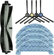 Compatible with ZACO A10 Robot Vacuum Cleaner Replacement Spare Parts Accessories Kit Main Brush Side Brush Mop Cloths Rag (Color : Set B)