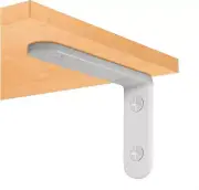 12 Pcs Shelf Bracket,4 Inch White Floating Shelf Bracket Heavy Duty Meta Walll L