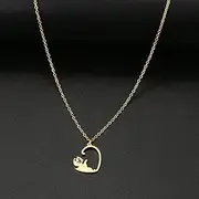 [SHMAZ] Stainless Steel Necklaces Couples Pendant Choker Men's Chain Cat Necklace For Women