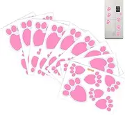 Easter Bunny Footprints Stickers,Rabbit Feet Easter Bunny Decals Stickers Floor Decal Clings - PVC Floor Stickers, Easter Wall Decals for Parties Supplies Egg Hunt