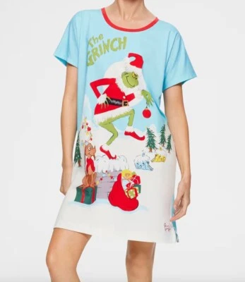 PETER ALEXANDER Merry XMAS CHRISTMAS THE GRINCH SLEEP TEE NIGHTIE M 12 NEW