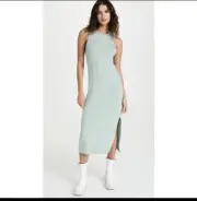 NEW RAG & BONE size XL Archetype Sydney Dress in Sage green midi soft jersey