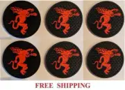 FIREBALL CINNAMON WHISKEY 6 BEER BAR TOP SPILL MAT RUBBER COASTERS NEW