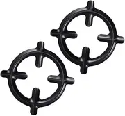 Gas Stove Top Ring Cast Iron Wok Support Ring, 2Pcs Universal Non Slip Wok Rack Gas Ring Reducer Coffee Pot Holder Stove Top for Home Kitchen Restaurant Coffee Burner Grate