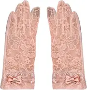 [EVTSCAN] LACE Gloves Soft Breathable Sun Block Sheer Gloves for Outdoor Cycling Driving