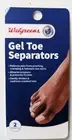 Walgreens Gel Toe Separators, Gently Divides And Cushions Crooked Toes, New mf