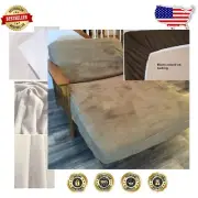 Durable Machine Washable Twin Futon Cover - Peat Micro-Suede Slipcover