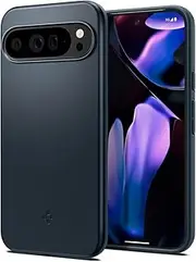 SPIGEN Thin Fit for Google Pixel 9 Pro XL Case, Airbag-Like Corners Air Cushion Bumper Protective, Exact Fit Ultra Slim Hybrid PC & TPU Structure, Raised Edge Hard Cover - Metal Slate