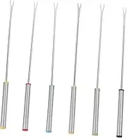 NAMOARLY 6pcs Fondue Forks with Ergonomic Handles Heat Resistant for Chocolate Cheese and Fruit Portable Kitchen Tool for Parties and Picnics