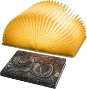 Dragon Book Lamp,Folding Night Light,3D Embossed Light,Faux Books