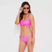 Vineyard Vines In Full Bloom Bikini Swimsuit Two Piece Set Knockout Pink XS