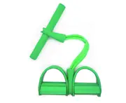 Ankle Puller Abdomen Fitness Home Sports Thin Waist Legs Equipment 4 Tube Pedal Pull Rope-Green