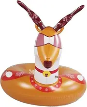 Totority 1 PC Inflatable PVC Snow Sled Tube Durable Deer Shape Winter Outdoor Sledding High Wear Resistance Easy to Inflation Valve for Family Fun Snow