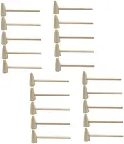 FOYTOKI 20Pcs Mini Wooden Hammers Lightweight Mallets for Cake Decorating and Creative Play Safe and Smooth Finish Present for Boys