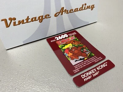 Donkey Kong Red Label (for Atari 2600) Replacement Game Label