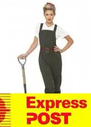 WW2 Land Girl Wartime Outfit 1940's Army Fancy Dress Costume