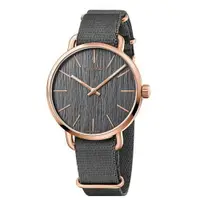 在飛比找樂天市場購物網優惠-Calvin Klein 歐亞休閒風主義帆布優質時尚腕錶-玫