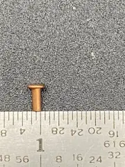 100 Pieces Solid Copper Flat Head Rivet 1/16” X 5/32”