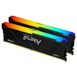 Kingston 金士頓 金士頓FURY Beast RGB D4 3600 32G(16*2)KF436C18BB2AK2/32桌上型記憶體