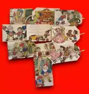 Ephemera Gift Tags Noddy by Enid Blyton Book (Pack 10) Upcycled Scrap Book