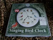 New NIB Singing Birds of North America Wall Sound Clock, 13" SO30