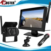 Wireless 5 Inch Car Monitor Windowscreen Cap CCD Color Reversing Camera 12-24v