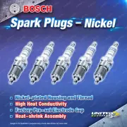 5 x Bosch Nickel Spark Plugs for Audi 100 44 44Q C3 200 80 81 85 B2 5Cyl (for: Audi)