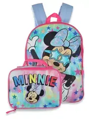 Disney Minnie Mouse Girls Pink School Backpack Insulated Lunch Box Book Bag SET