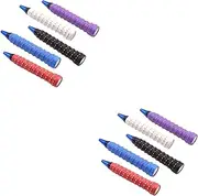 10 Rolls Non Skid Tape Racket Grip Winding Tapes Badminton Racket Grip Tapes Fishing Rod Handle Tapes Sweat Absorbing Bands Anti-Slip Handle Grip Winding Belts Racket Winding Tape