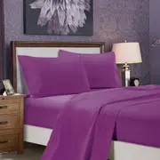 Super Soft 4-Piece Queen Size Sheet Set - Purple