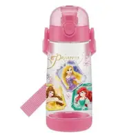 在飛比找樂天市場購物網優惠-大賀屋 迪士尼 公主 水壺 彈蓋 粉 直飲 水瓶 兒童水壺 