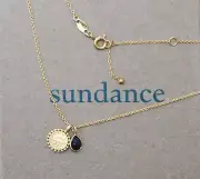 SUNDANCE CATALOG Gold "Sunnyside" Sapphire September Pendant Satya Necklace NIB