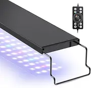 hygger 26W Aquarium LED Light, Fish Tank Full Spectrum Lighting with 24/7 Day-Night Cycle Mode & Auto On/Off Timer, Adjustable Brightness, 7 Colors Options, Extendable Bracket for 60~76cm Freshwater