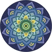 IKULE Extra Large Round Meditation Mat Circular Anti Slip Oversize Rubber Furniture Pad for Yoga,Meditation,Pilates,Exercise for Home Outdoor(140CM X 3.5MM Thick)