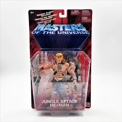MASTERS OF THE UNIVERSE 200X JUNGLE ATTACK He-Man Action Figure Mattel MOTU NIB