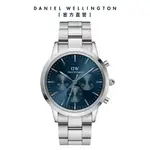 【DANIEL WELLINGTON】DW 手錶 ICONIC CHRONOGRAPH 42ｍｍ極地藍三眼精鋼錶藍錶盤