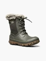 BOGS Women's Arcata Tonal Camo Waterproof Lace Up Snow Boots Dark Green - 72693-