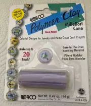 Amaco Polymer Clay Millefiori Cane Light Purple Flower Floral