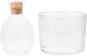 FUNNETOYU 1set Practical Sake Bottle and Ice Bucket Elegant Glass Sake Decanter Stopper for Entertaining and Special Occasions