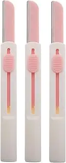 SOESFOUFU Women's Eyebrow Accessory Set 3pcs Portable Eyebrow Shaver Compact Sliding Razor Precision Micromesh Blades Unisex Design