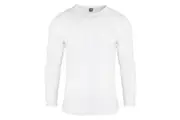 FLOSO Mens Thermal Underwear Long Sleeve T Shirt Top (Standard Range) (White) (Chest: 32-34ins (Small))