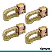 4x L-Track Anchor Track Double Stud Fitting Tie Down point BS 6000 lbs 2750 kg