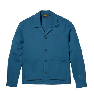 Timberland 男款藍色Re-Comfort EK+長袖襯衫外套|A42T2BZ4