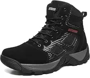 [CLSQLXYJZC] Outdoor Combat Military Boots, Men's Four Seasons Waterproof Lightweight Durable Suede Leather Training Shoes, for Military Work Rubber Sole Desert Boots