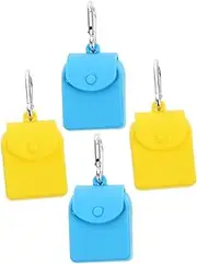 [KITANDOVE] 4pcs Women Coin Purse Silicon Key Storage Bag Metal Silicon Women Coin Purse Silicone Mini Bag