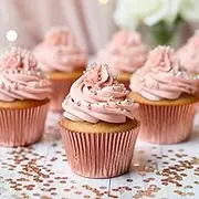 Papyrus Medium Foil Baking Cup 50-Pieces, 44 mm Size, Rose Gold